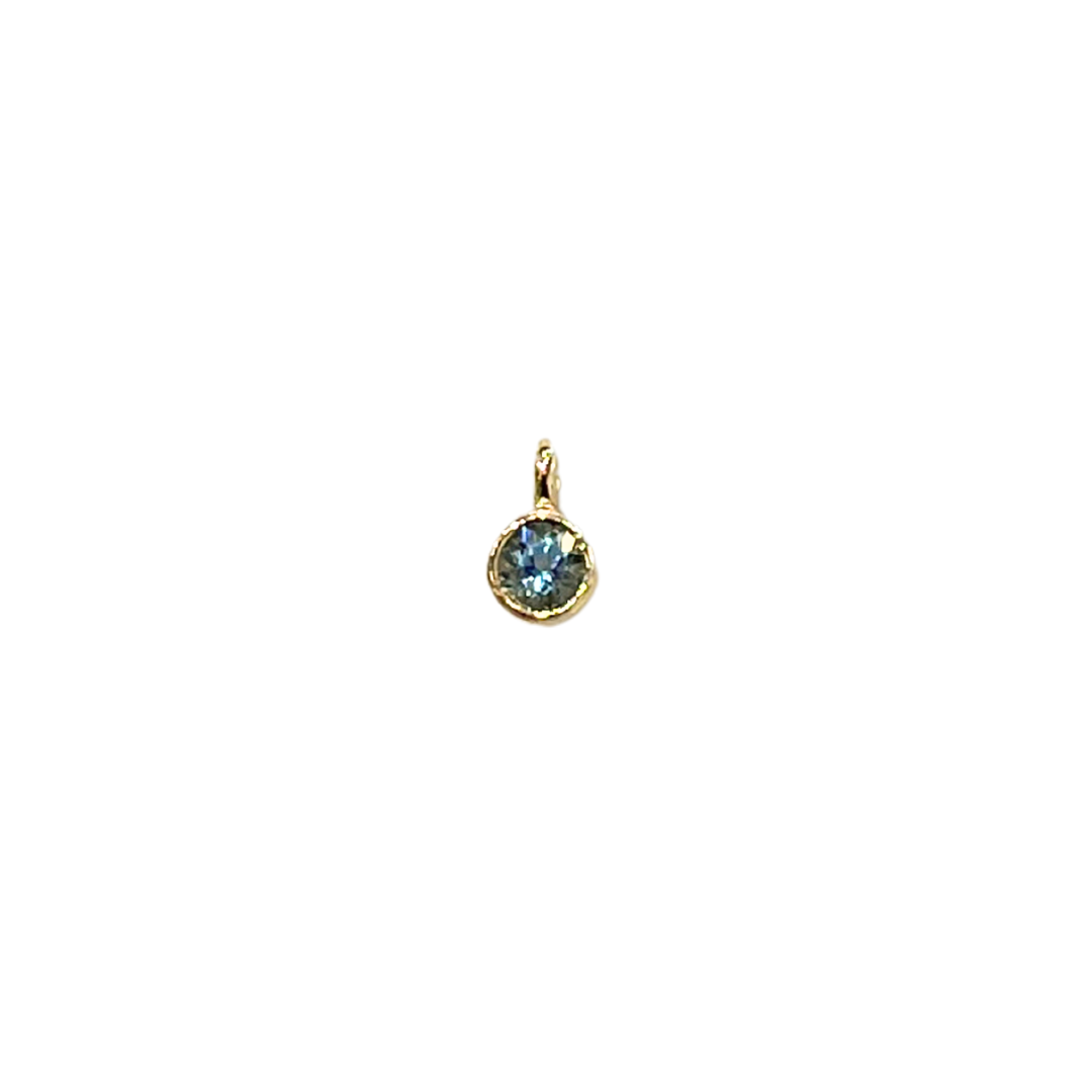 Welded Endless Bracelet - Aquamarine Charm