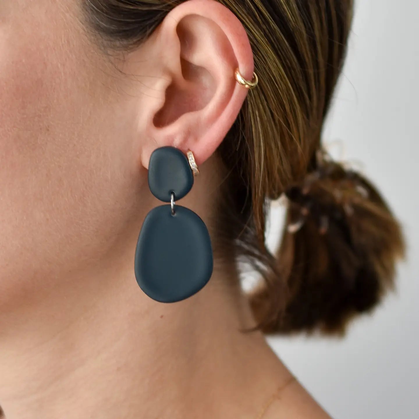 Pebble Drop Earrings - Chartreuse