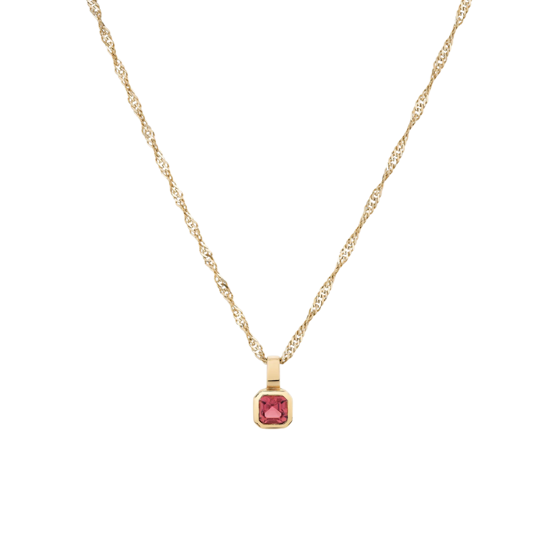 Petite Dahlia Asscher Charm Necklace