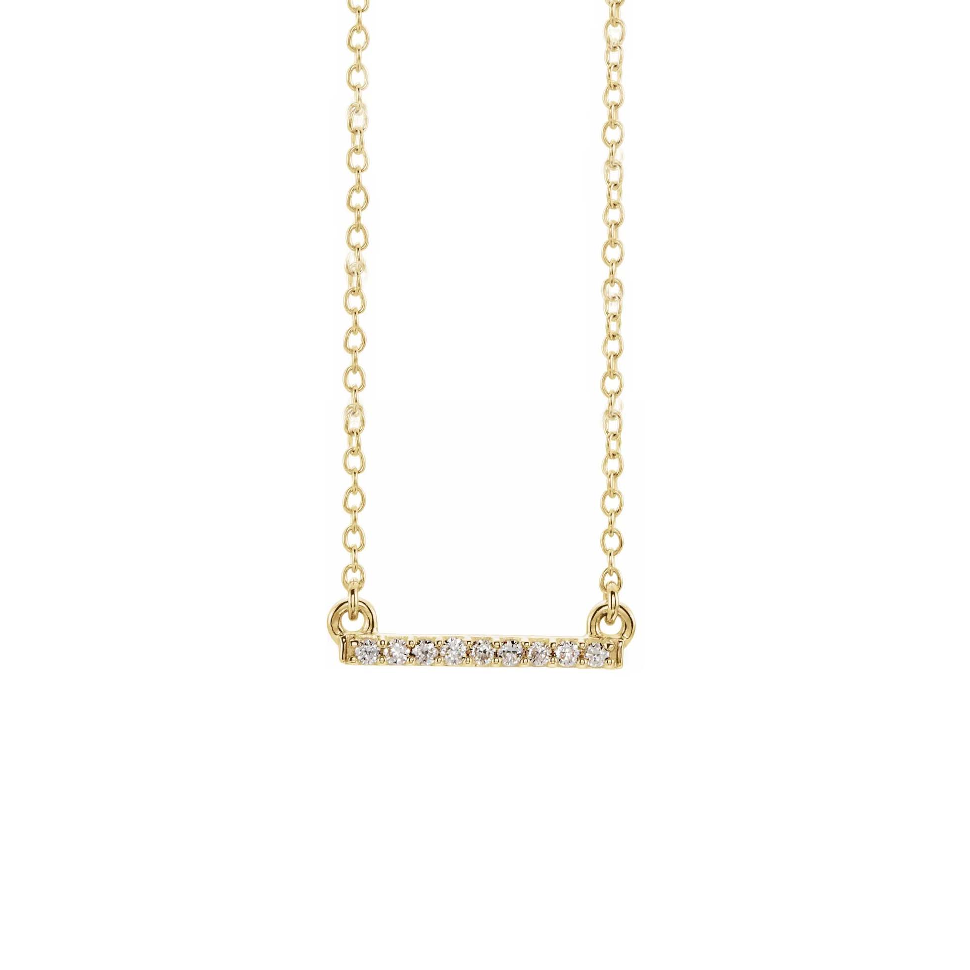 Petite Diamond Bar Necklace