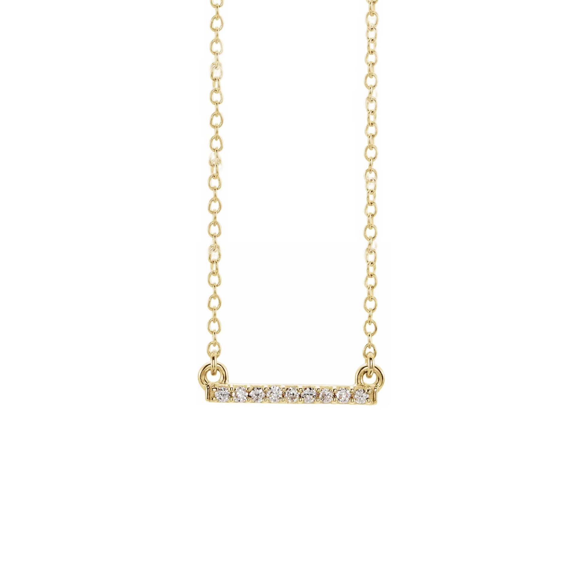 Petite Diamond Bar Necklace