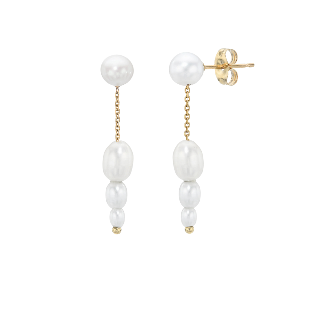 Petite Palazzo Earrings - White