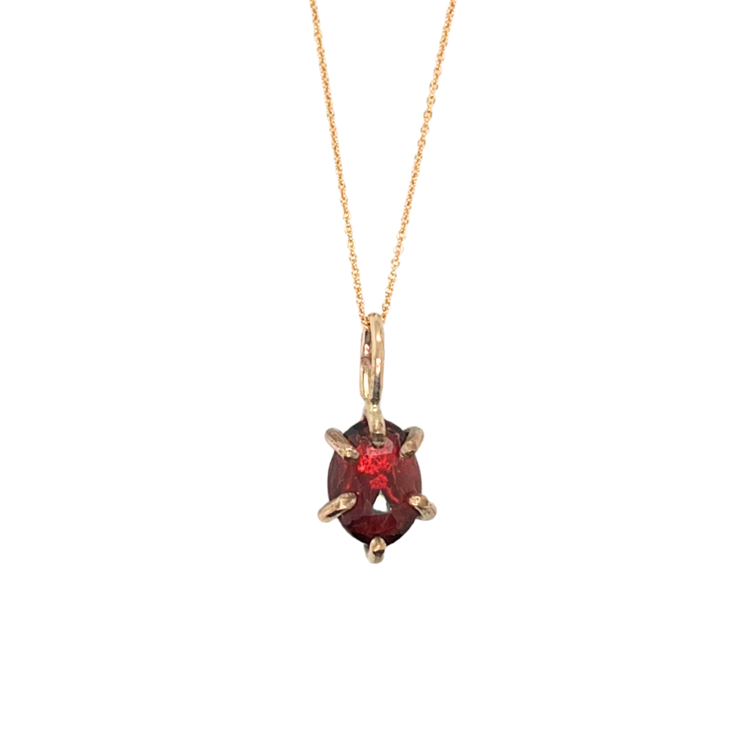 Rose Cut Garnet Necklace