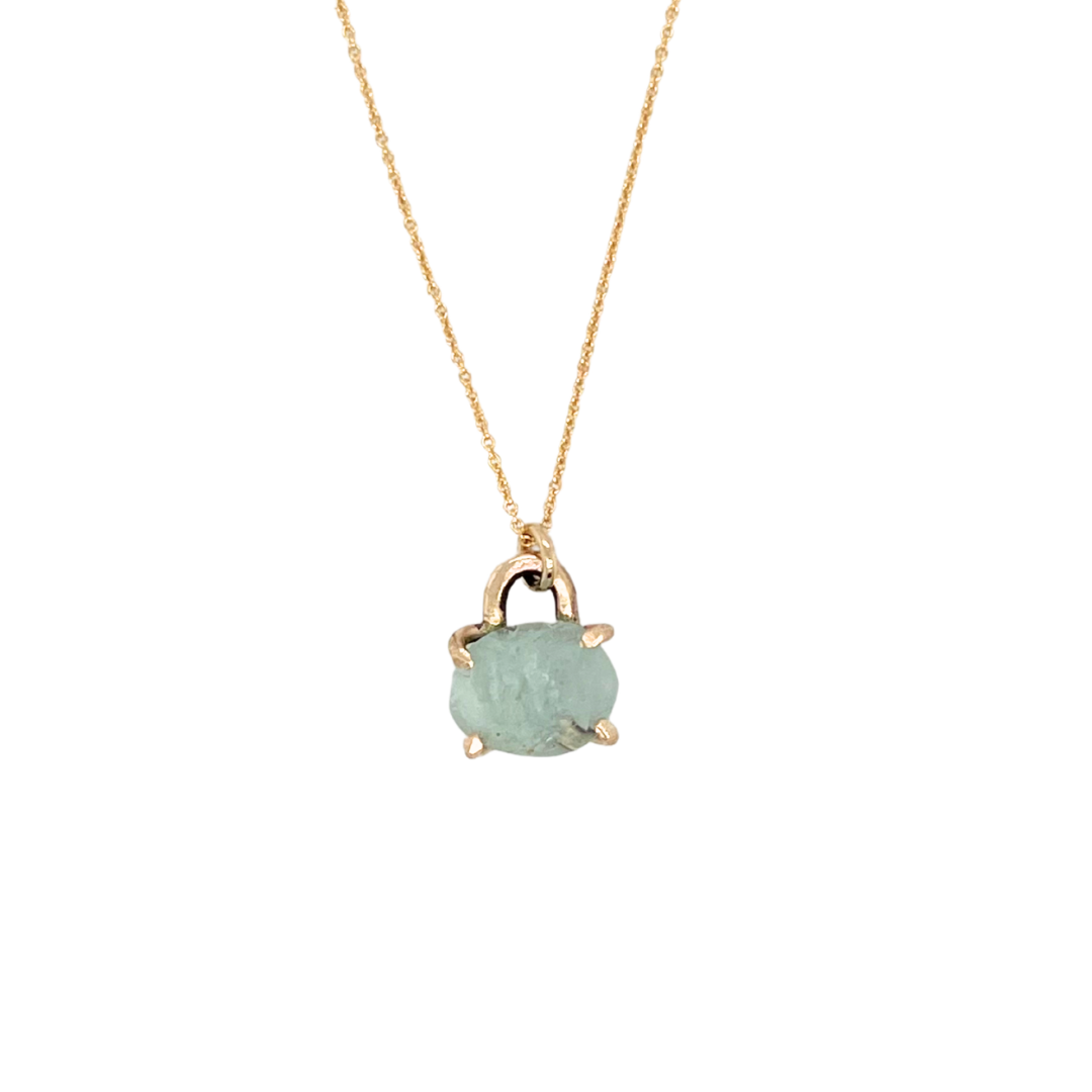 Rose Cut Aquamarine Necklace