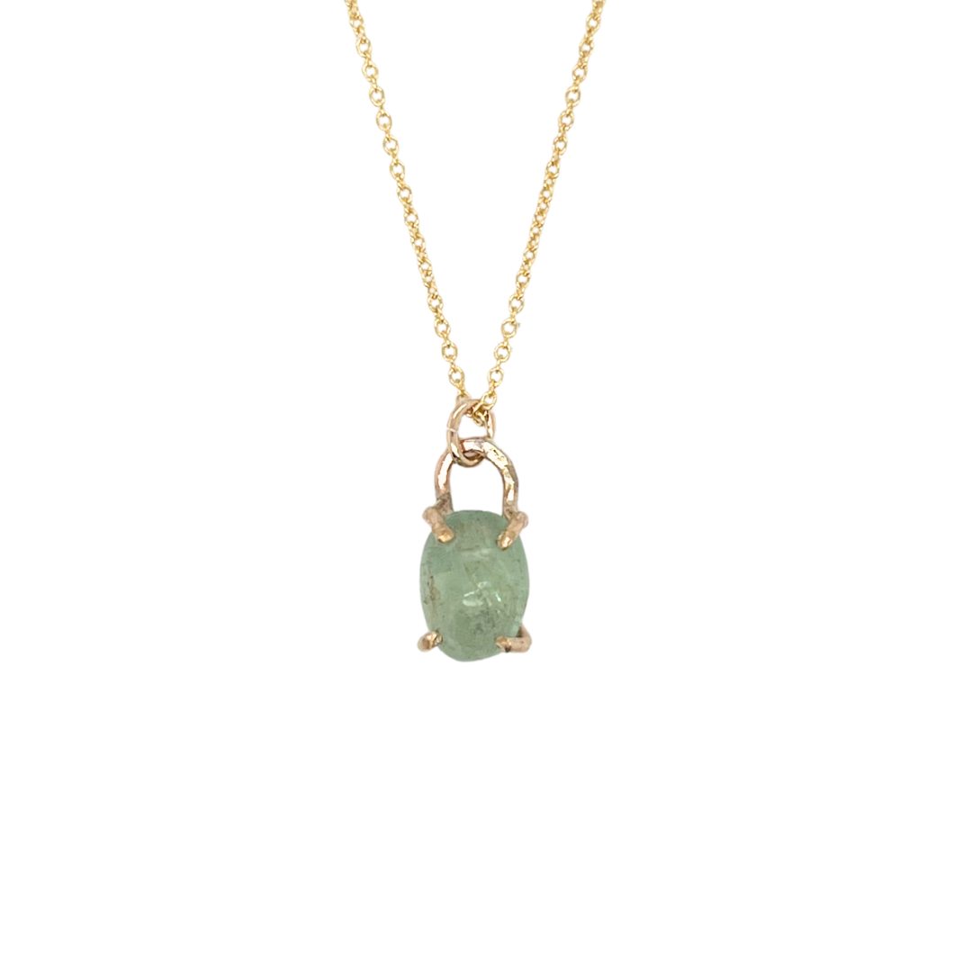 Claw-Set Emerald Necklace