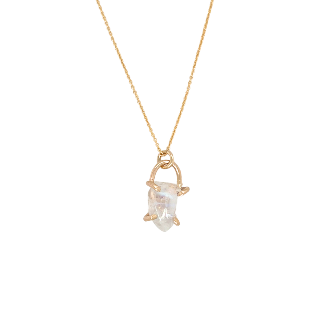 Rose Cut Moonstone Necklace