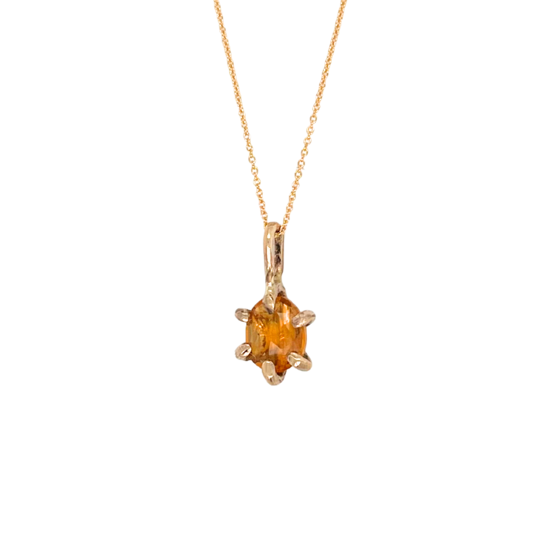 Rose Cut Citrine Necklace