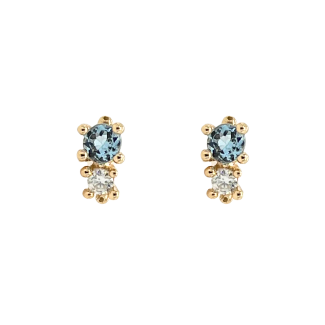 Birthstone Stud - Aquamarine (March)