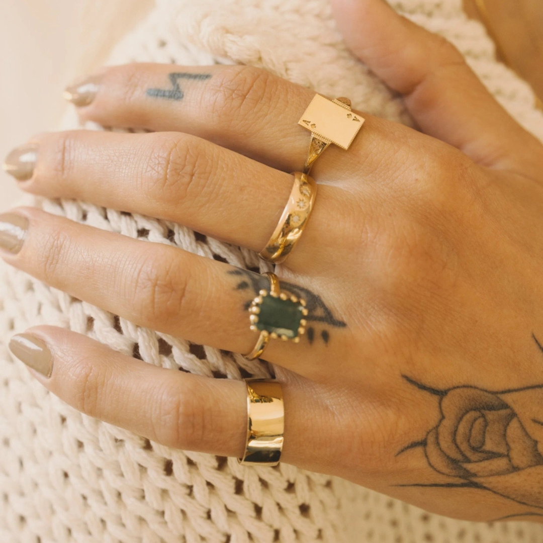 Ramona Ring - Raw Emerald