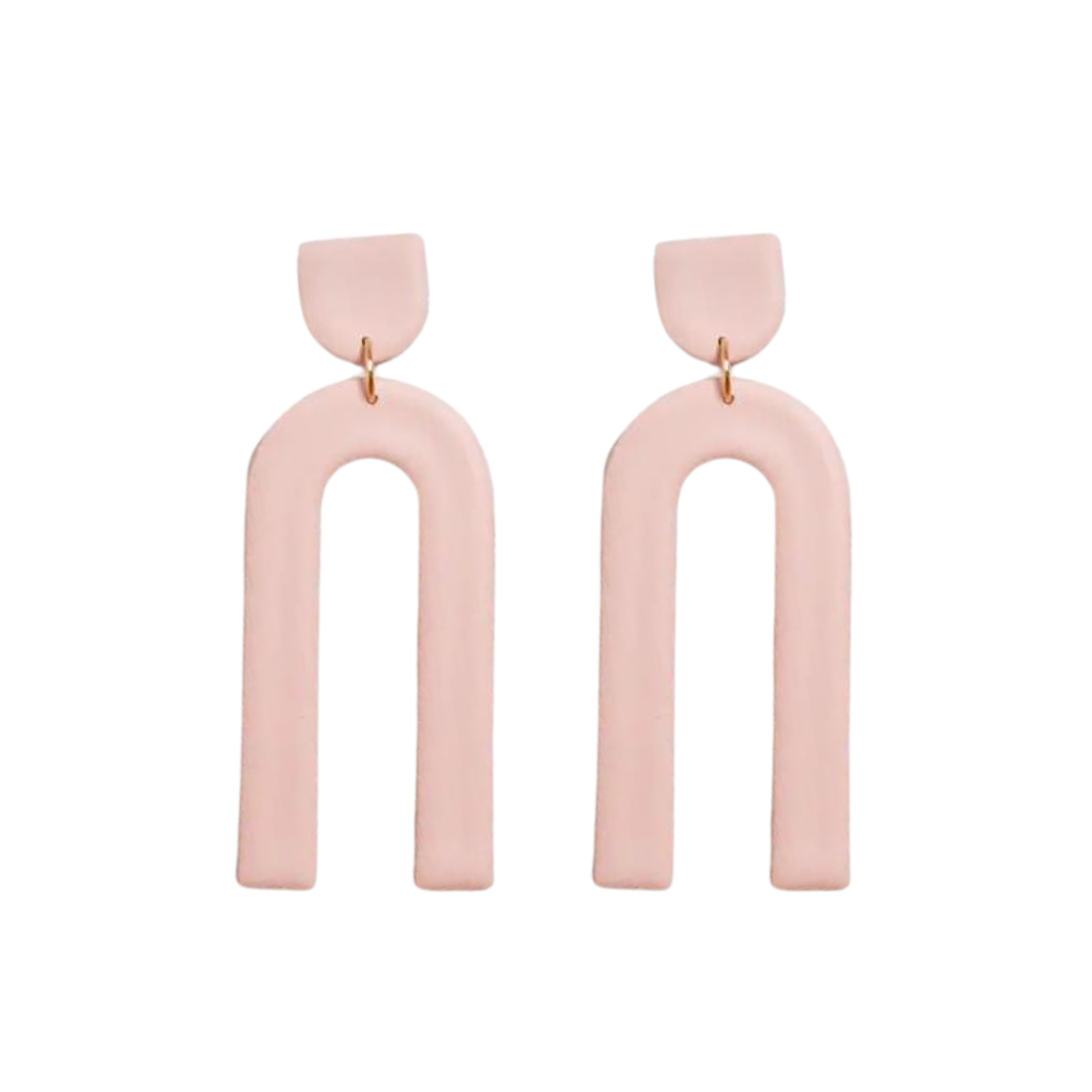 Tall Arch Earrings - Blush