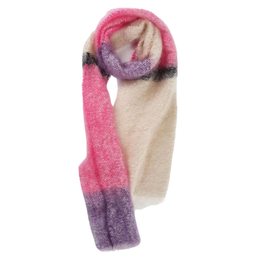 Silare Mohair Scarf — Raspberry