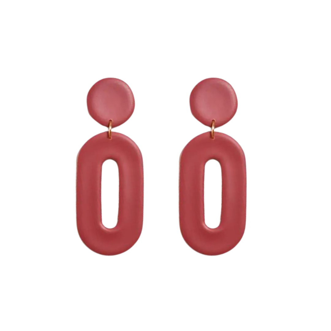 Capsule Drop Hoops - Mulberry
