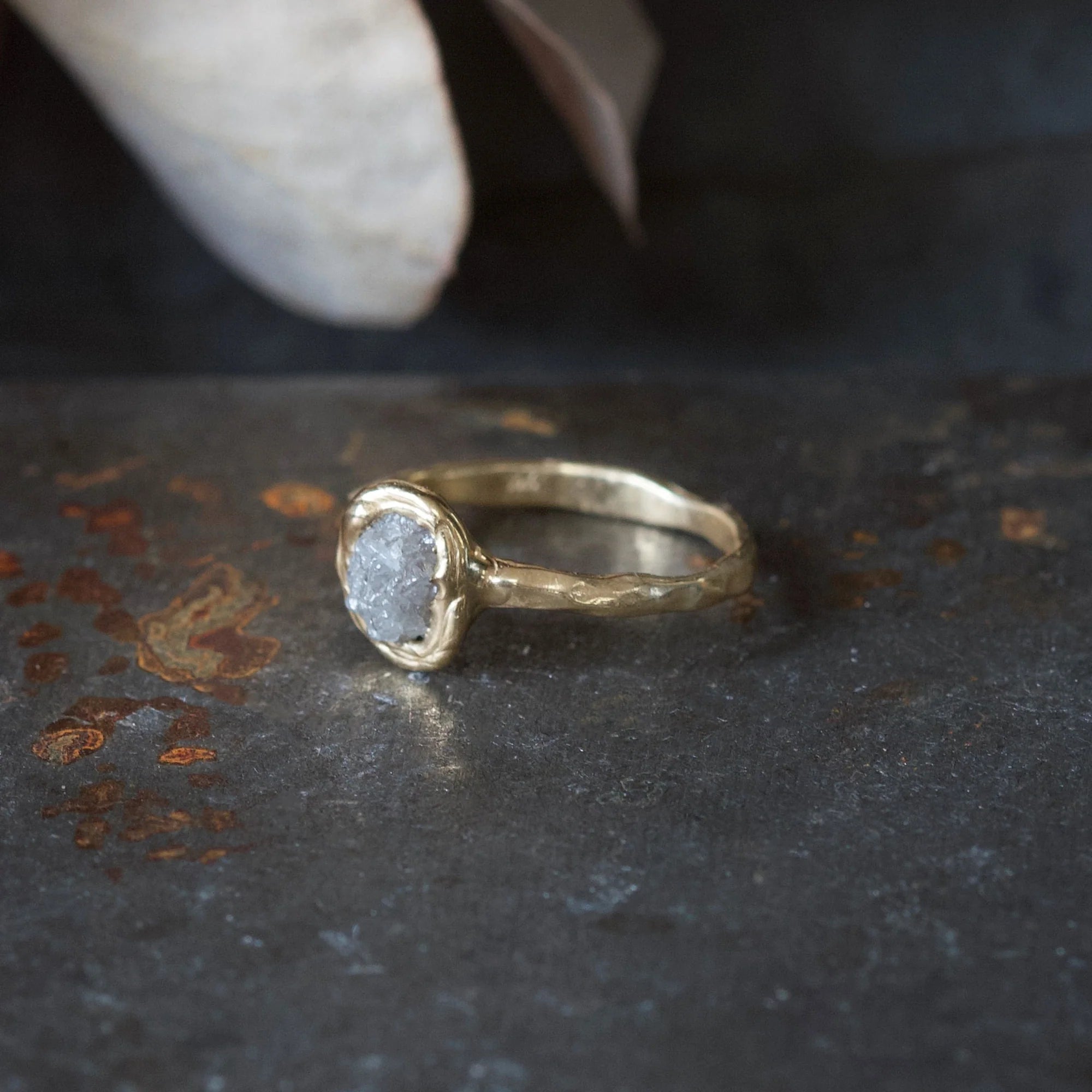 Rough Diamond Solitaire Ring — Commitment, Curated