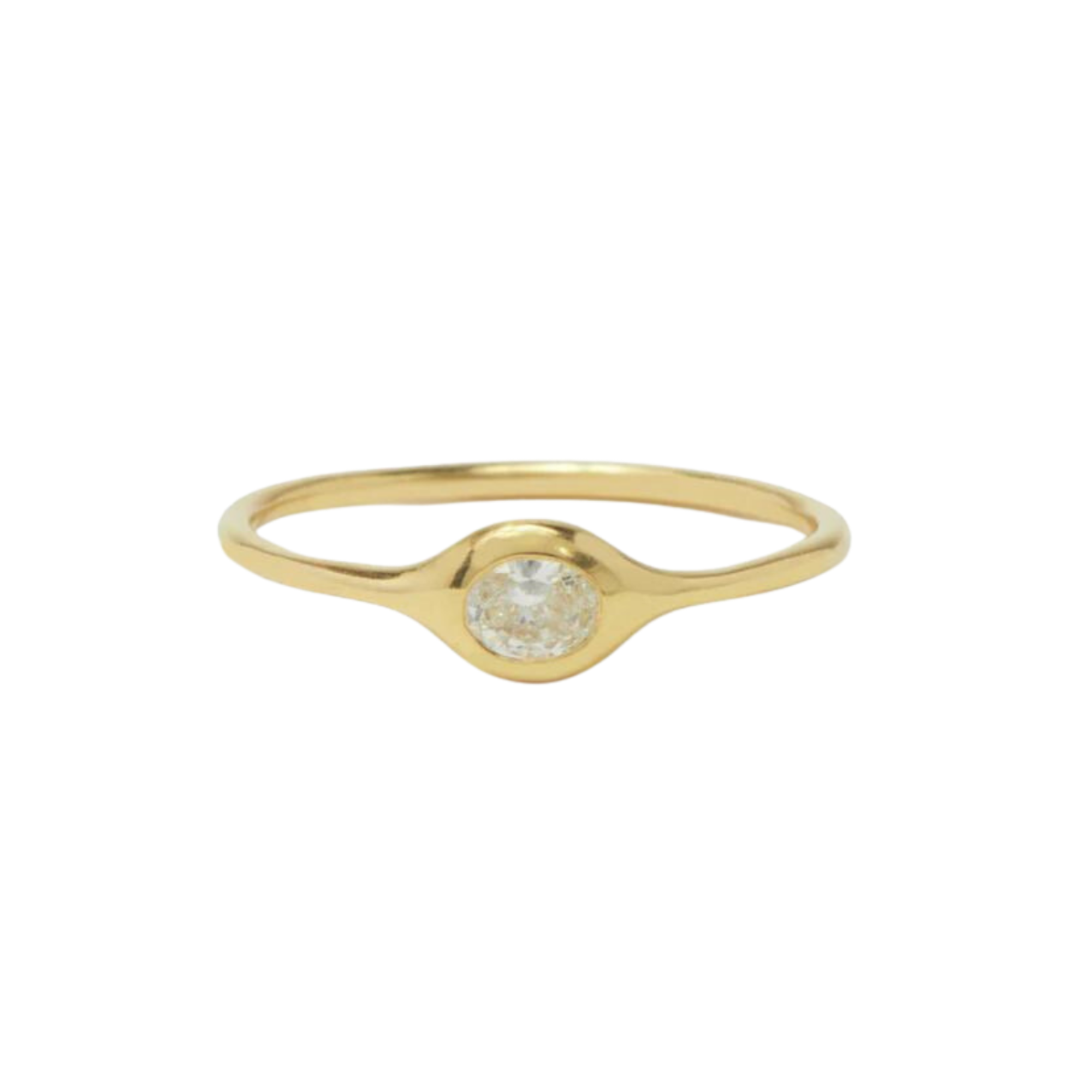 Mini Diamond Oval Ring
