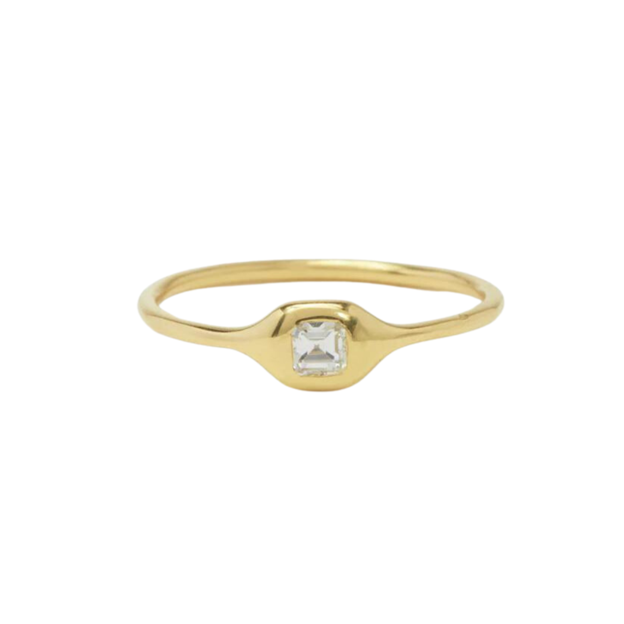 Mini Diamond Ascher Cut Ring