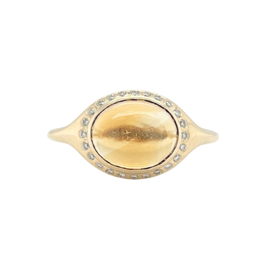 One Of A Kind Oval Citrine Ring