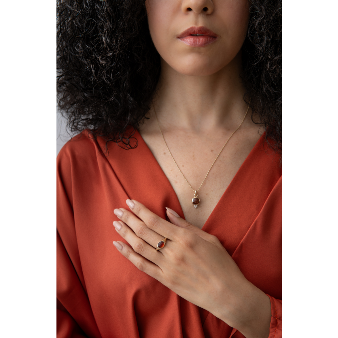 One Of A Kind Cushion Orange Tourmaline Pendant