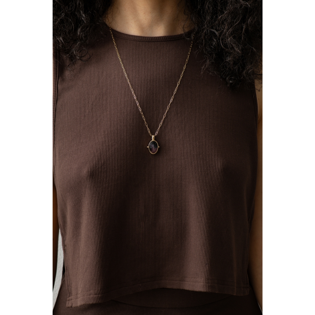 One Of A Kind Oval Bi-Color Tourmaline Pendant