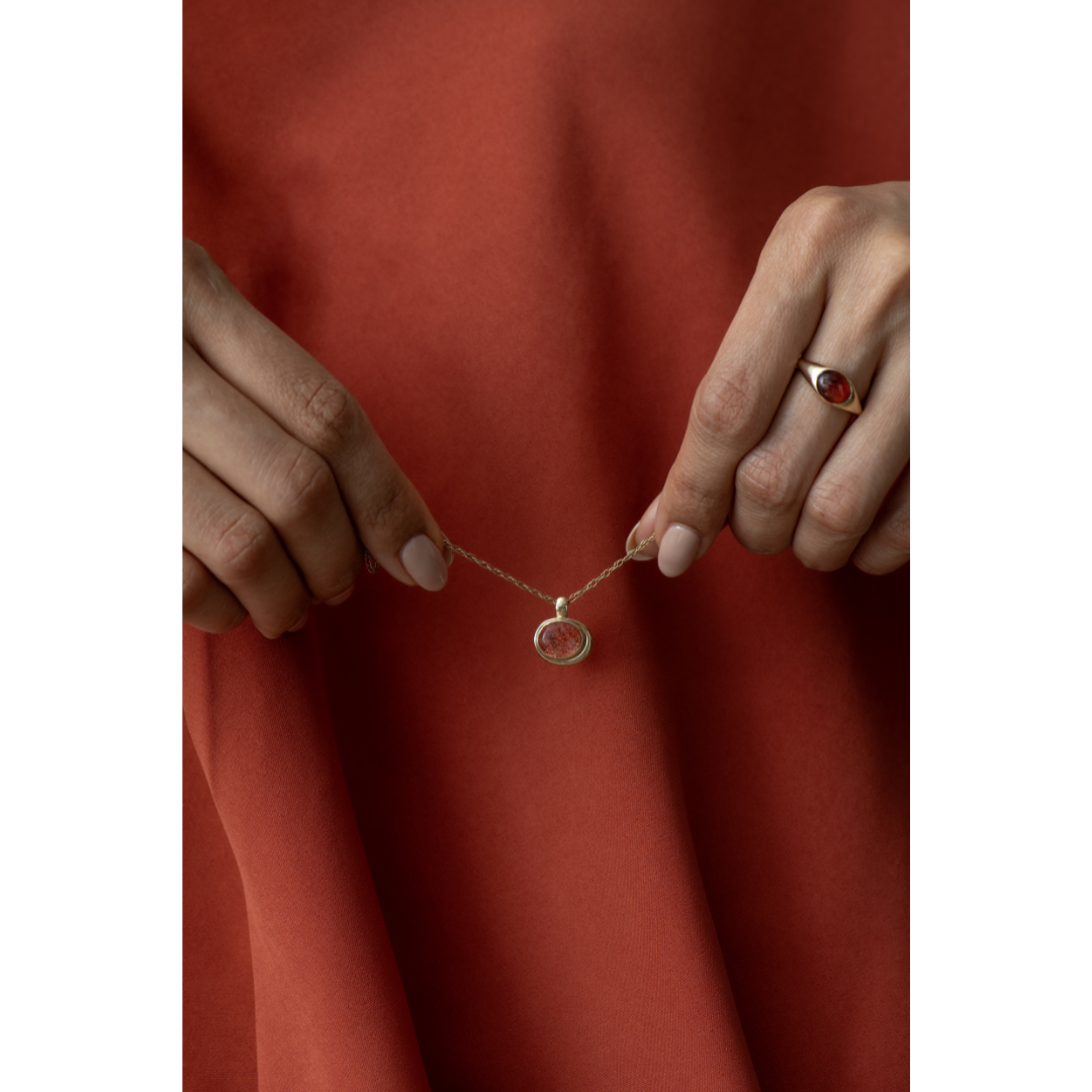 One Of A Kind Oval Sunstone Necklace