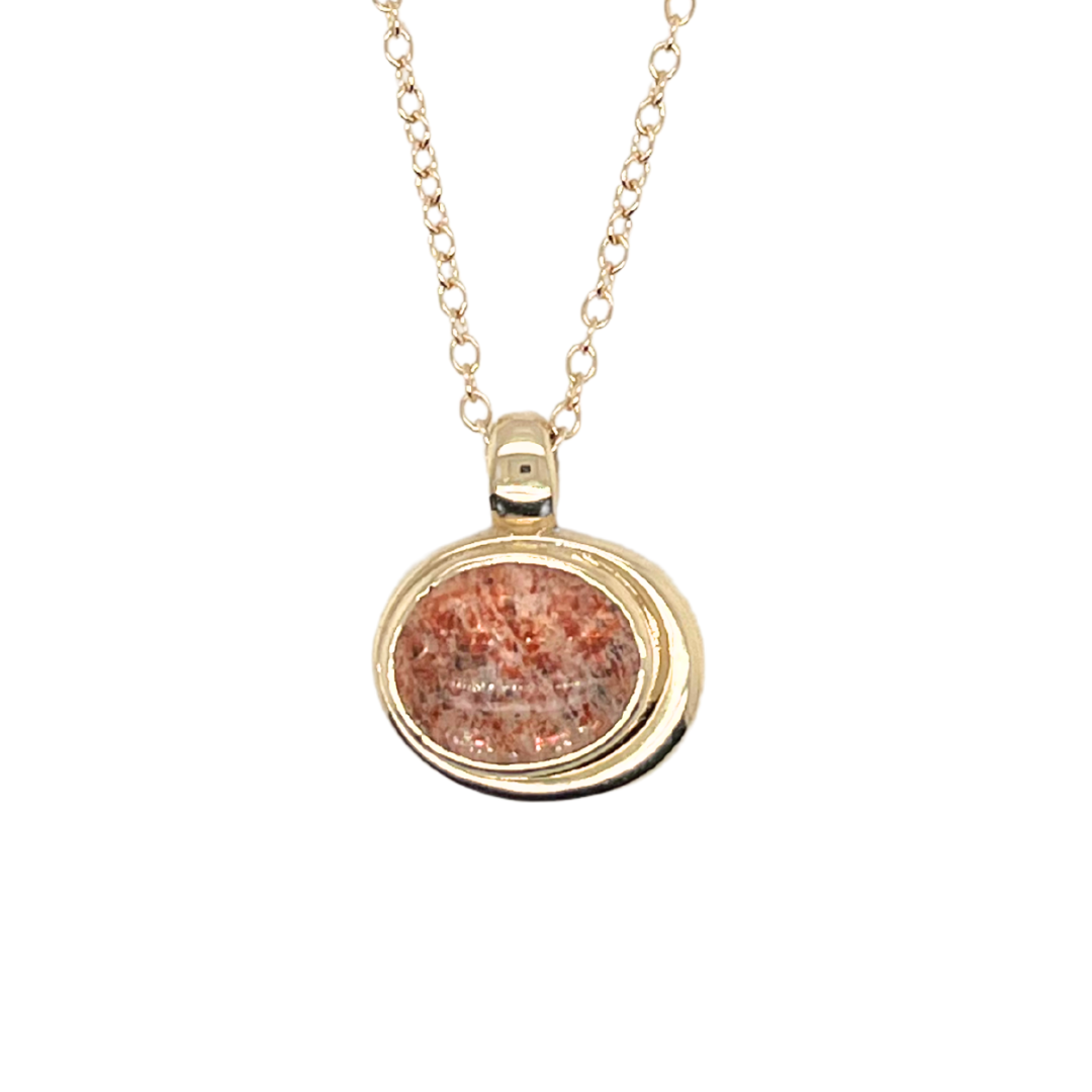 One Of A Kind Oval Sunstone Necklace