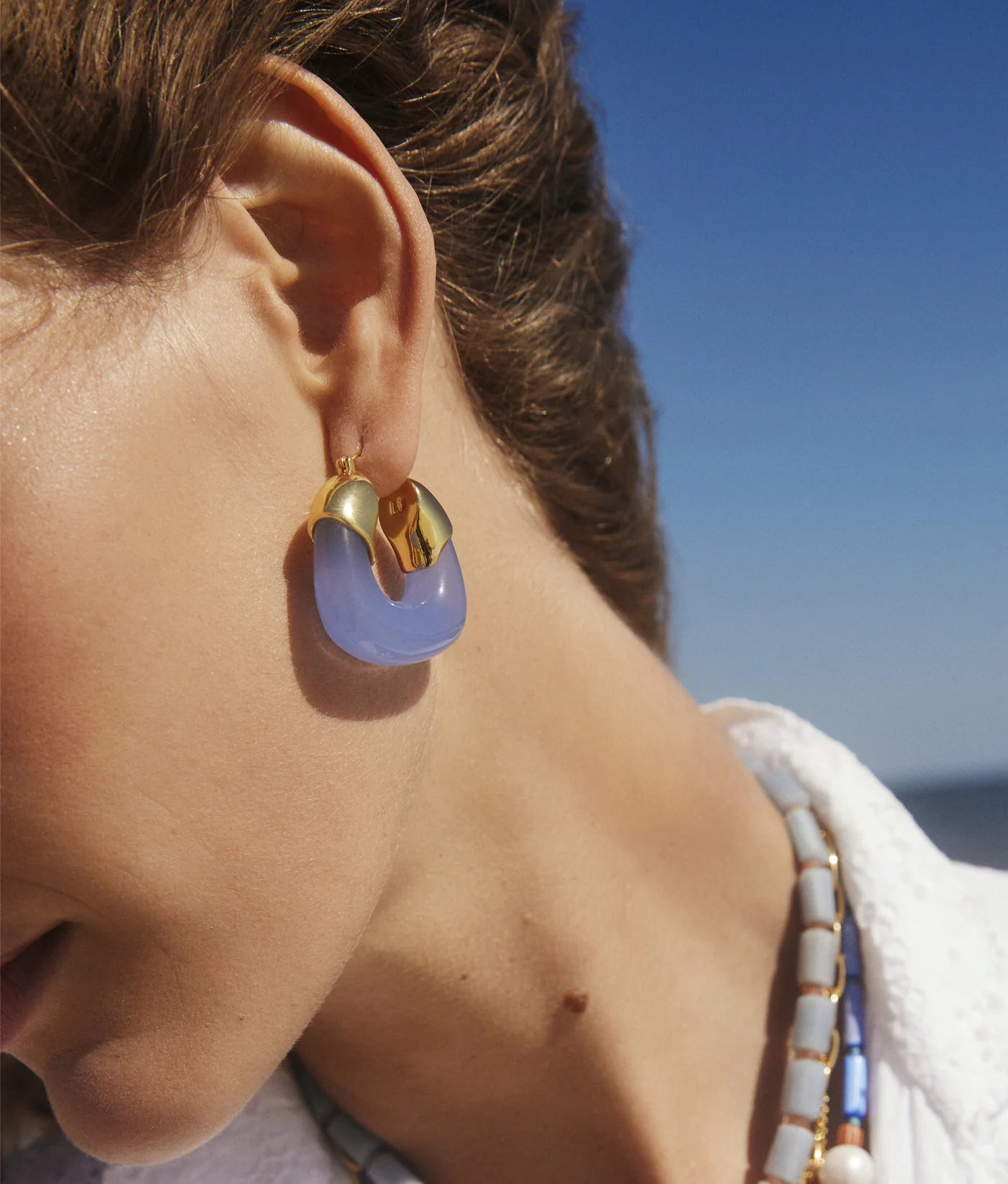 Organic Hoops in Periwinkle