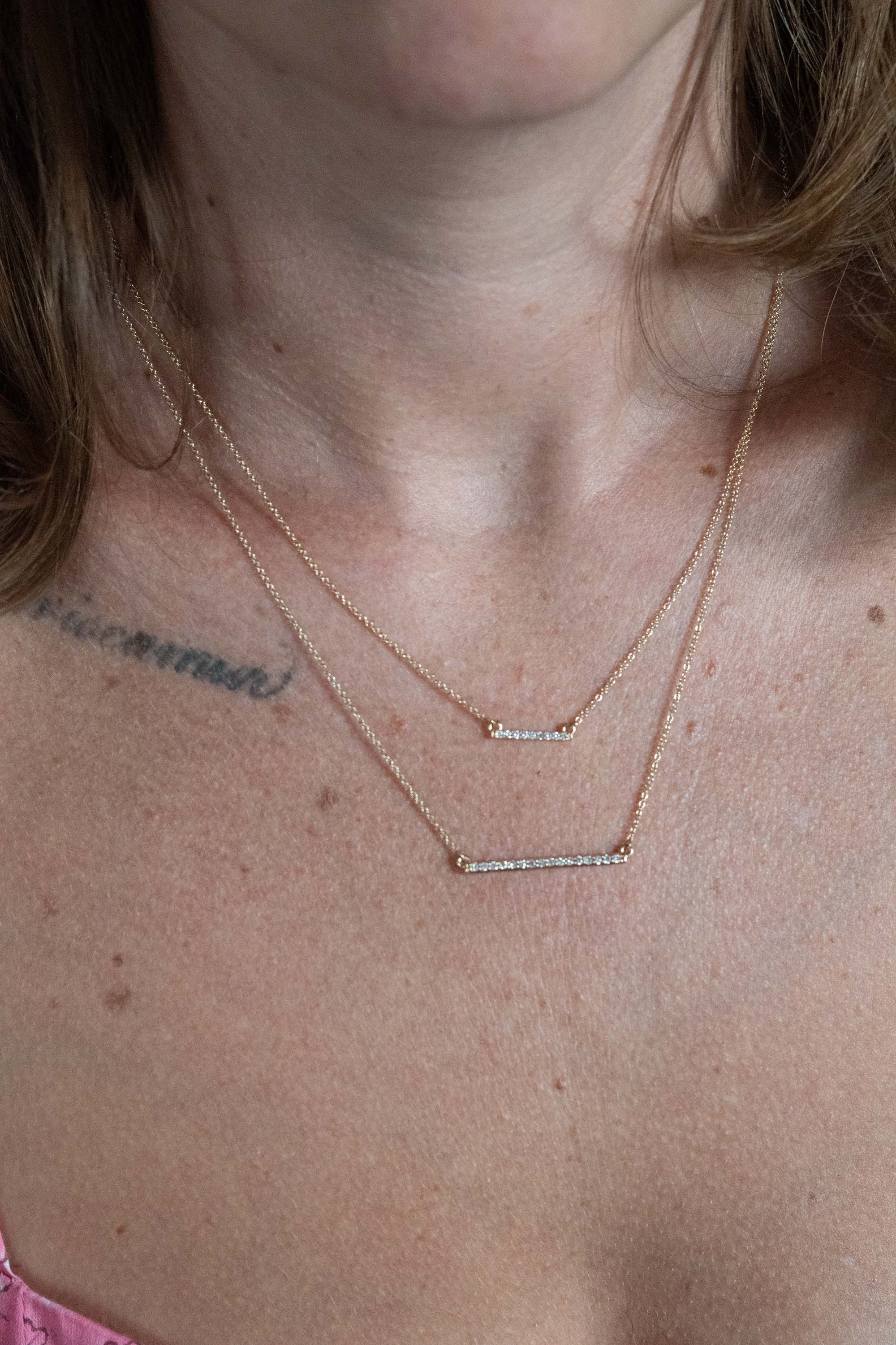 Petite Diamond Bar Necklace
