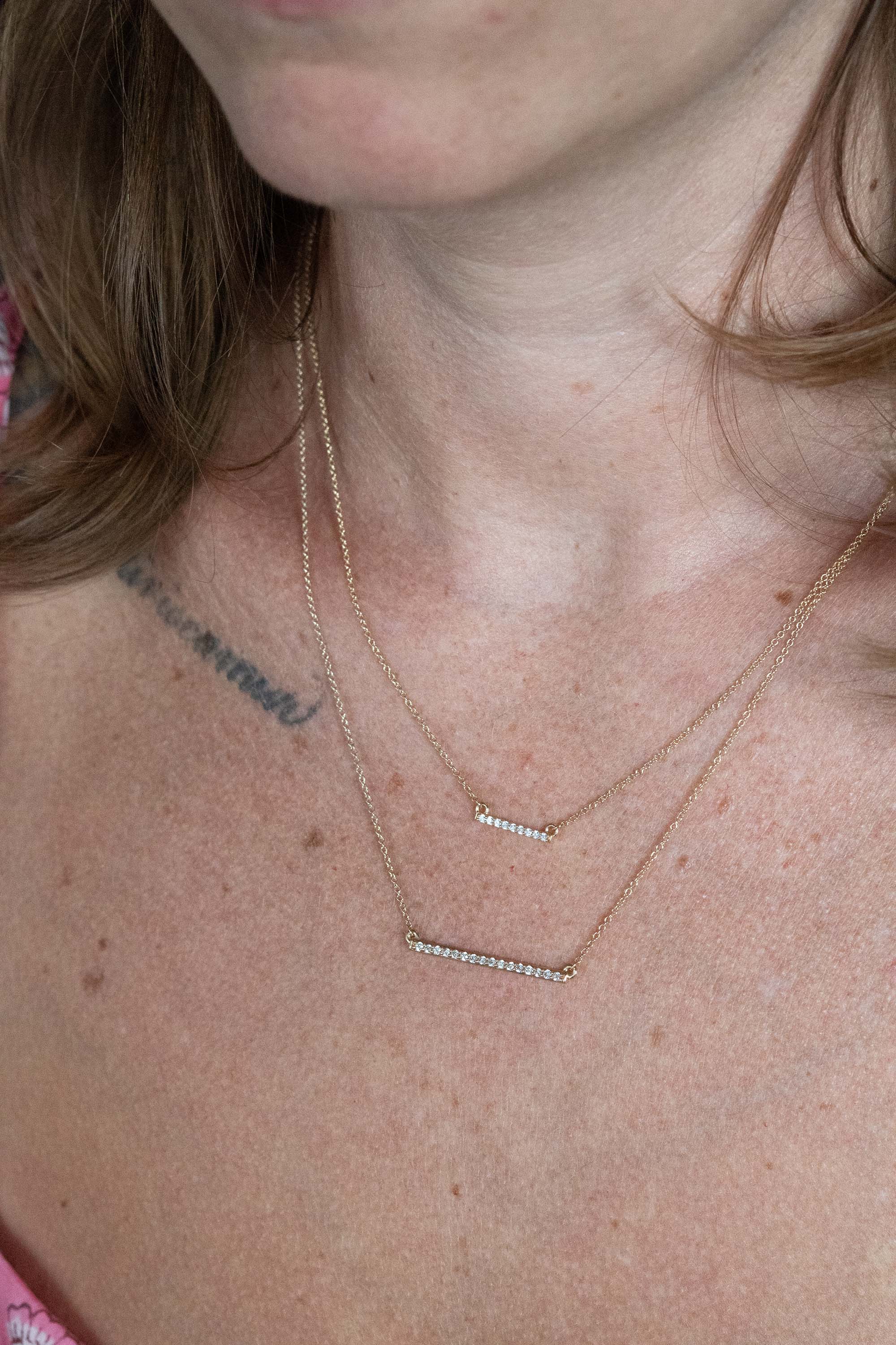 Petite Diamond Bar Necklace