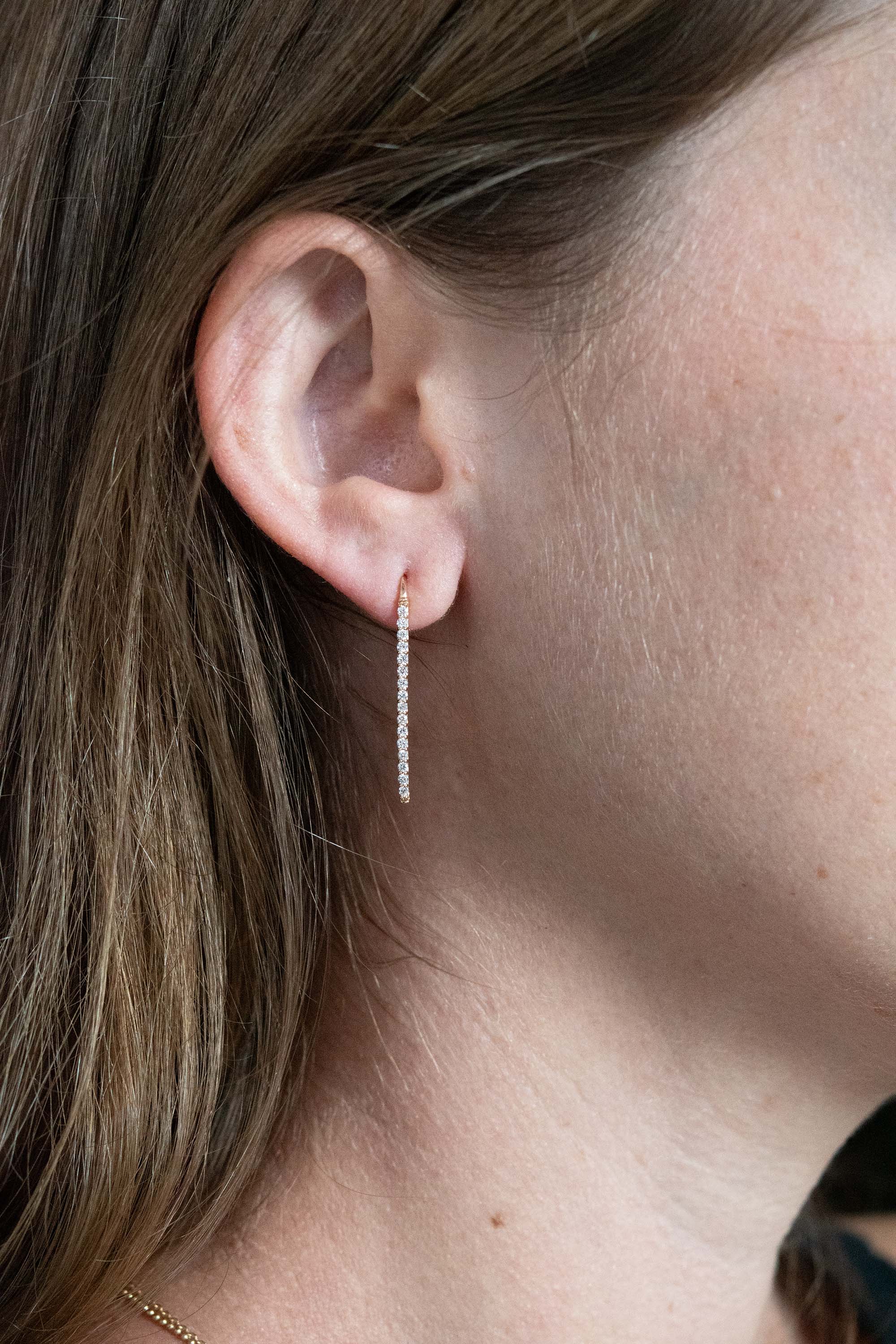 Diamond Stick Earrings