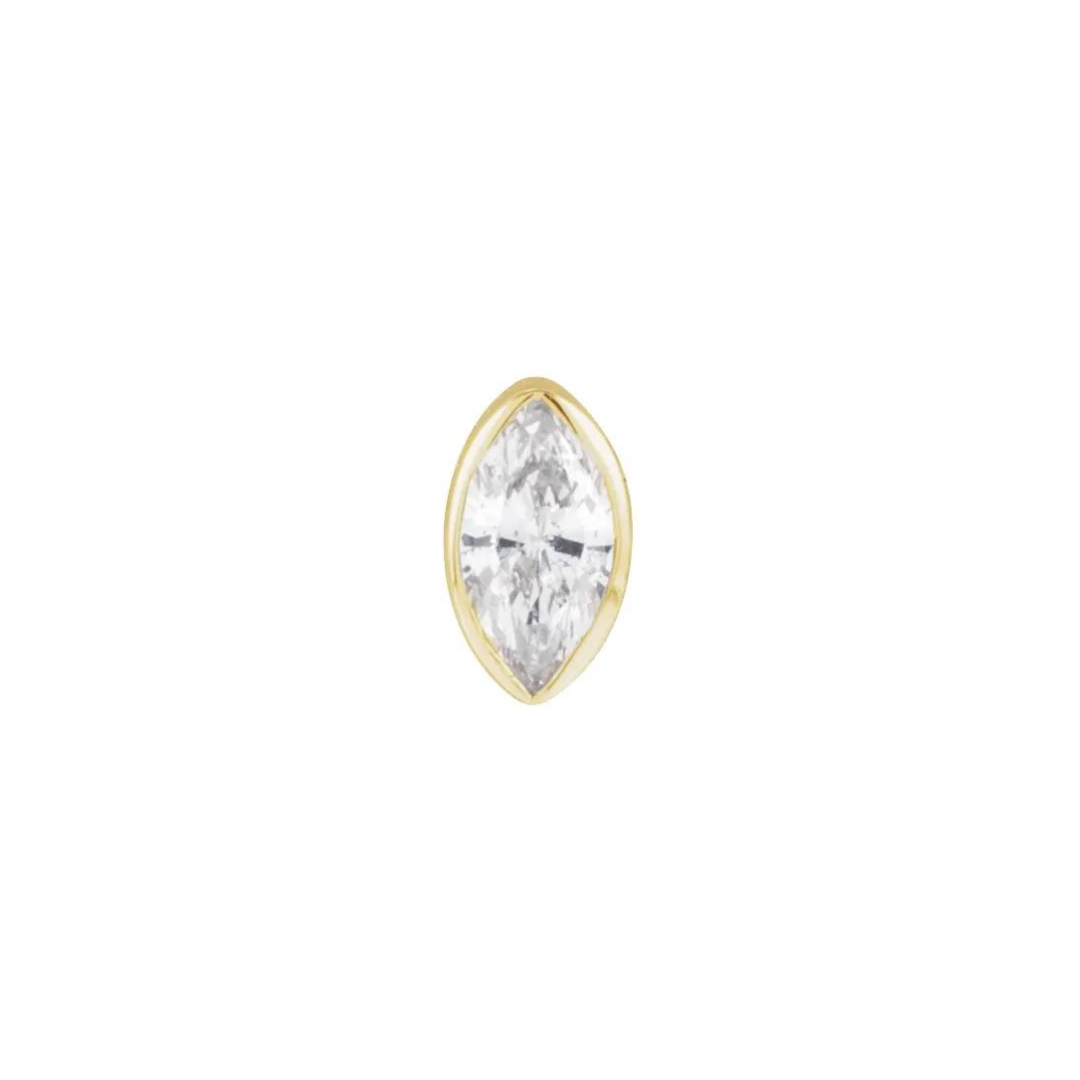 Mini Marquise Diamond Flat Back Earring