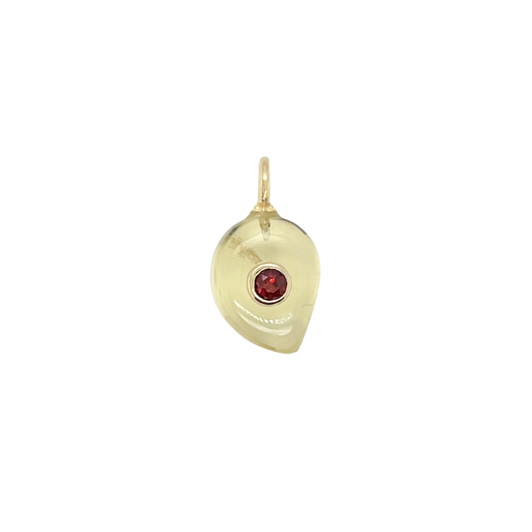 Lemon Citrine + Garnet Gemmie