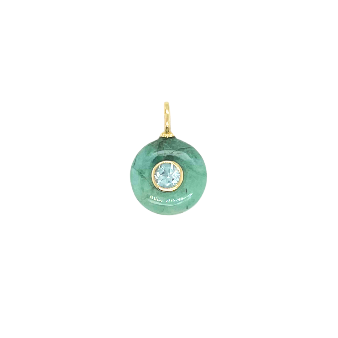 Emerald + Blue Topaz Gemmie Charm
