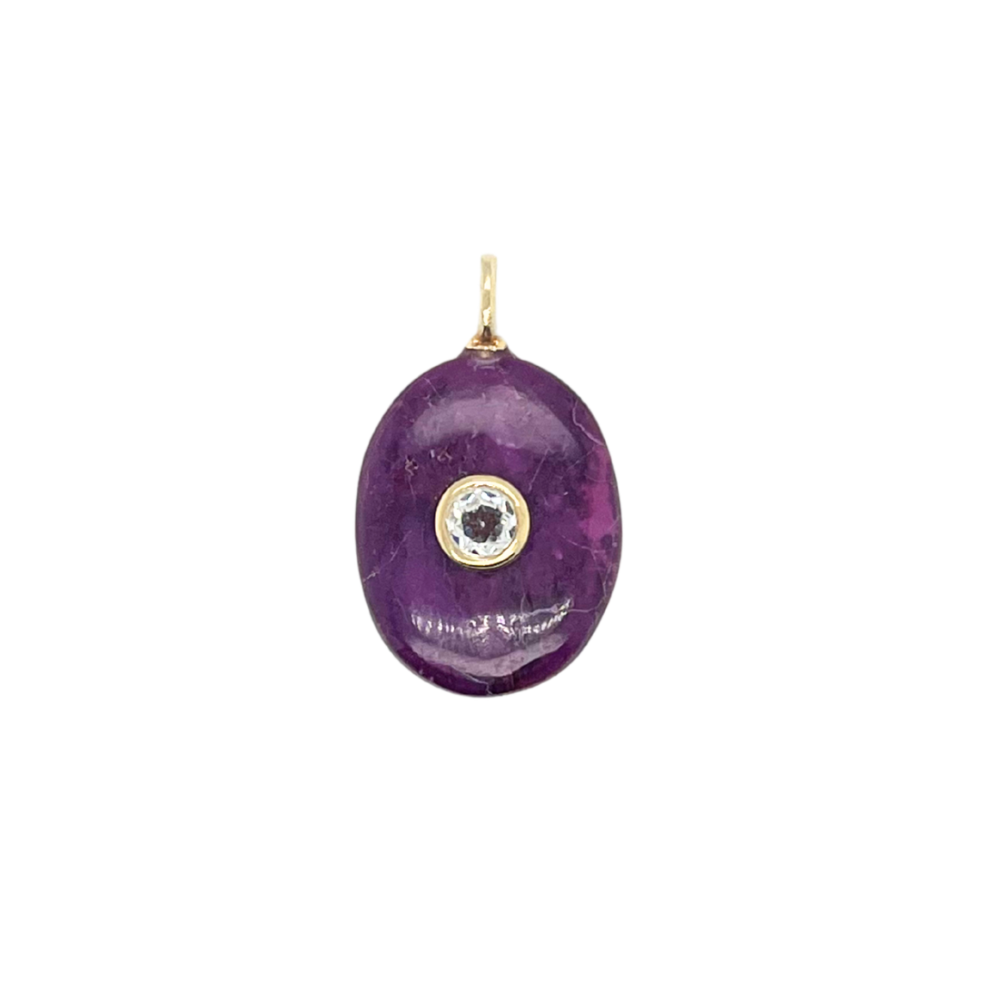 Sugilite + White Topaz Gemmie Charm