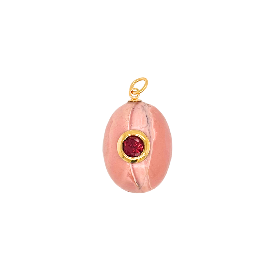 Pink Opal + Garnet Gemmie