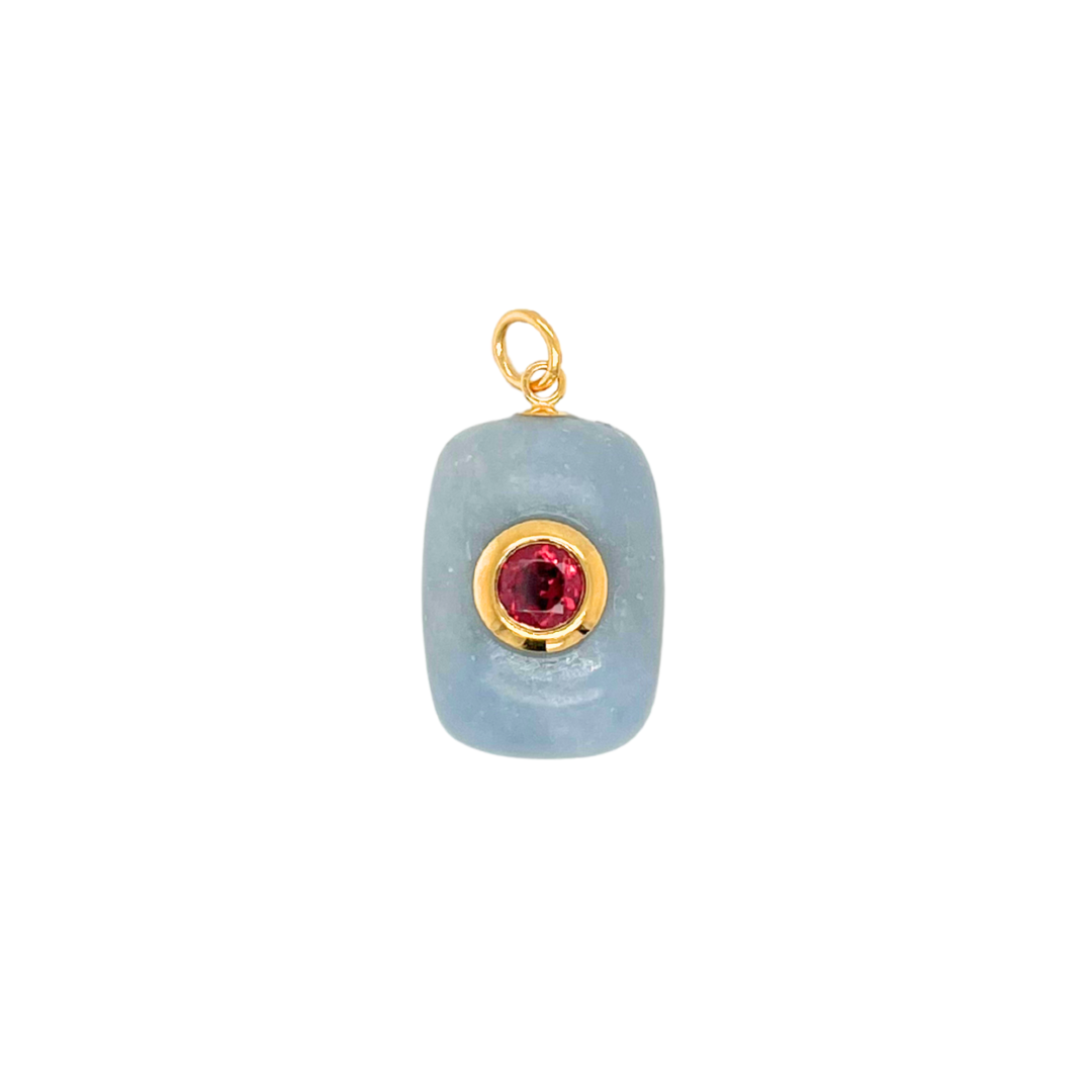 Blue Opal + Garnet Gemmie
