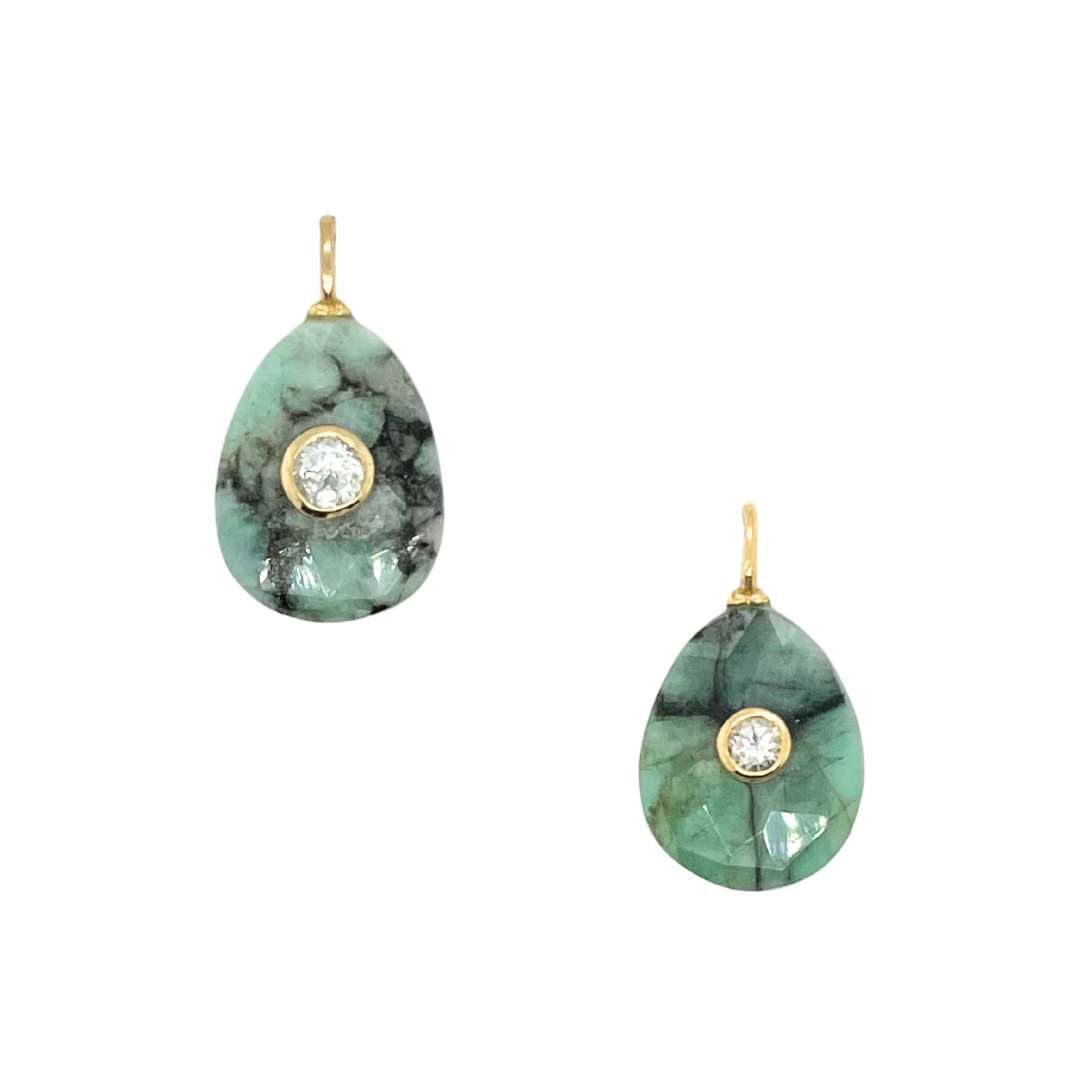 Teardrop Emerald + White Topaz Gemmie