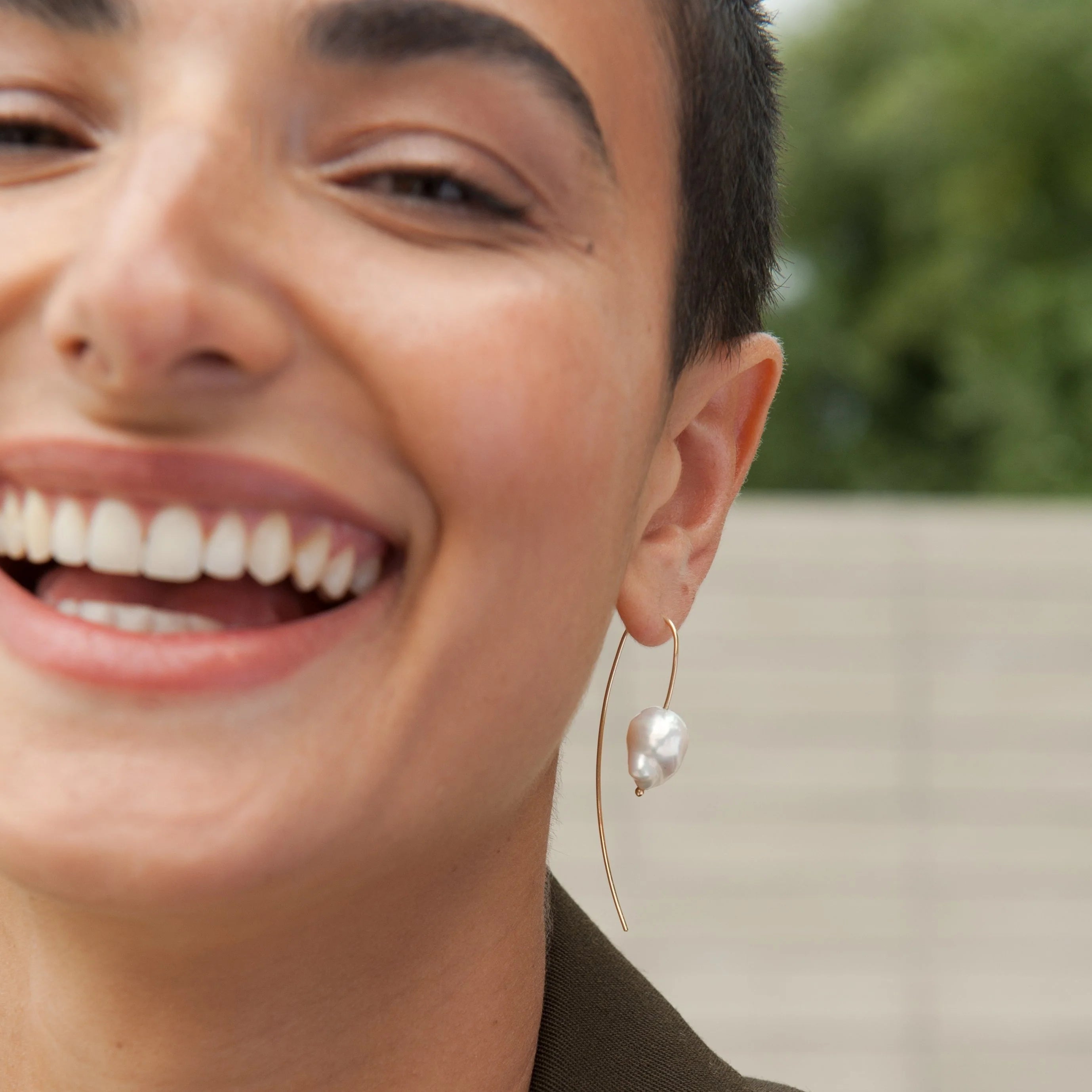 Nova Baroque Earrings - White — WHITE/SPACE Trunk Show