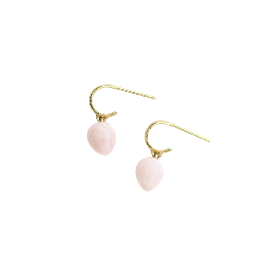 Huggie Hoops - Pink Opal — Tura Sugden Residency