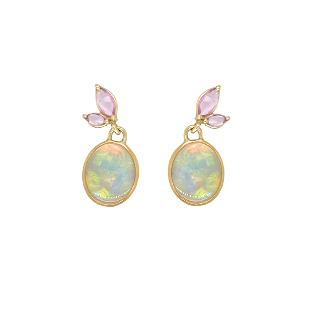 Opal and Sapphire Earrings — Tura Sugden Residency