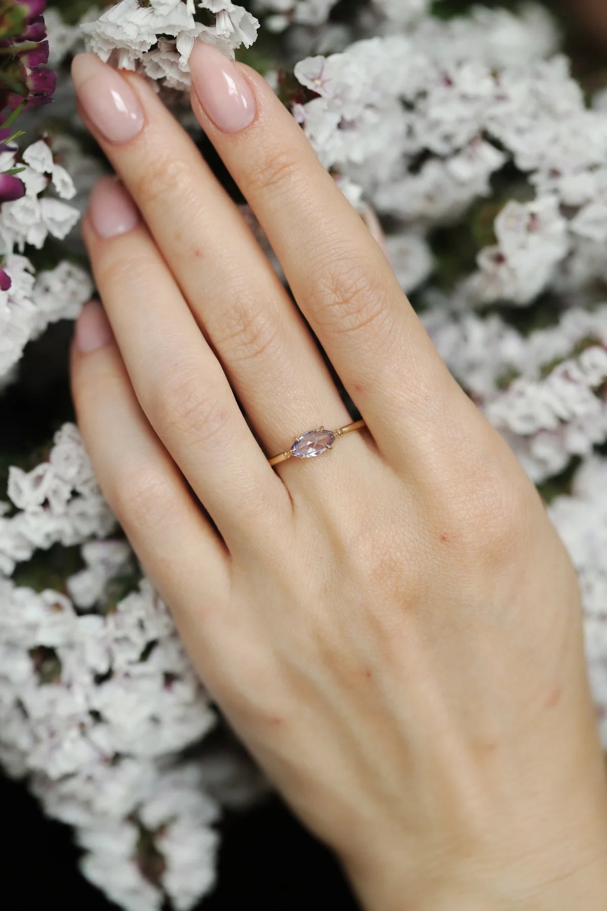 Sapphire Marquise Solitaire — Tura Sugden Residency