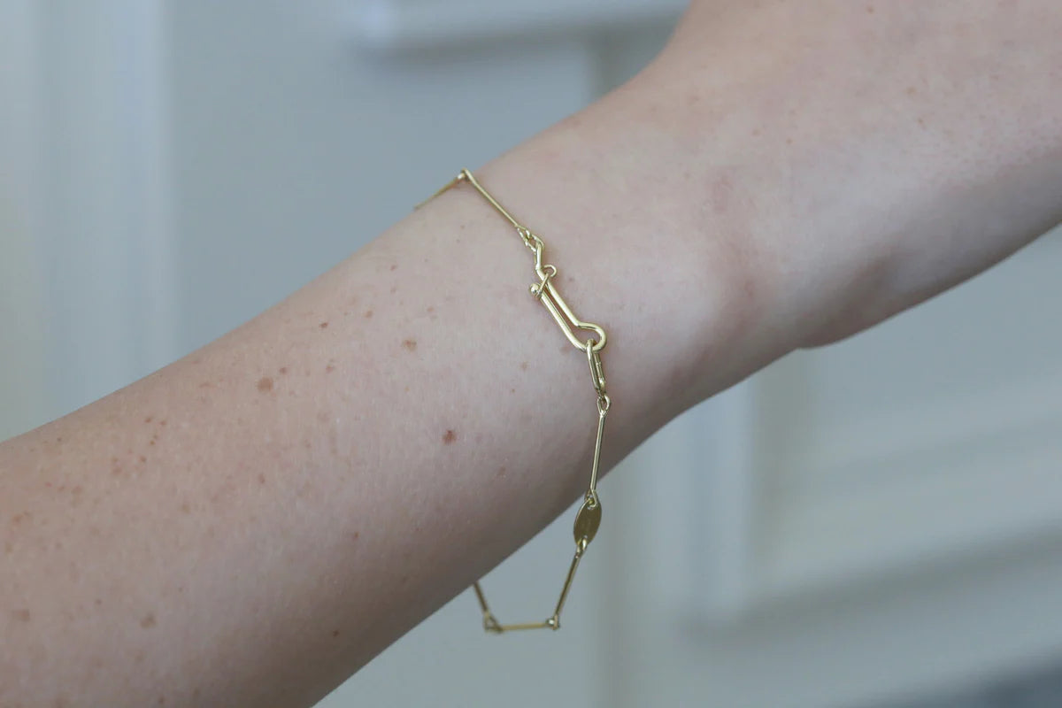 Needle Eye Chain Bracelet - Medium Weight with Diamonds — Tura Sugden Residency