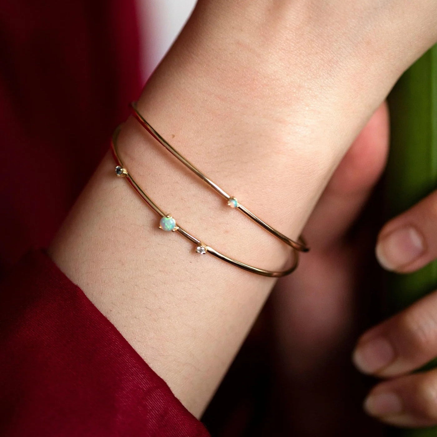 Three-Stone Opal Cuff