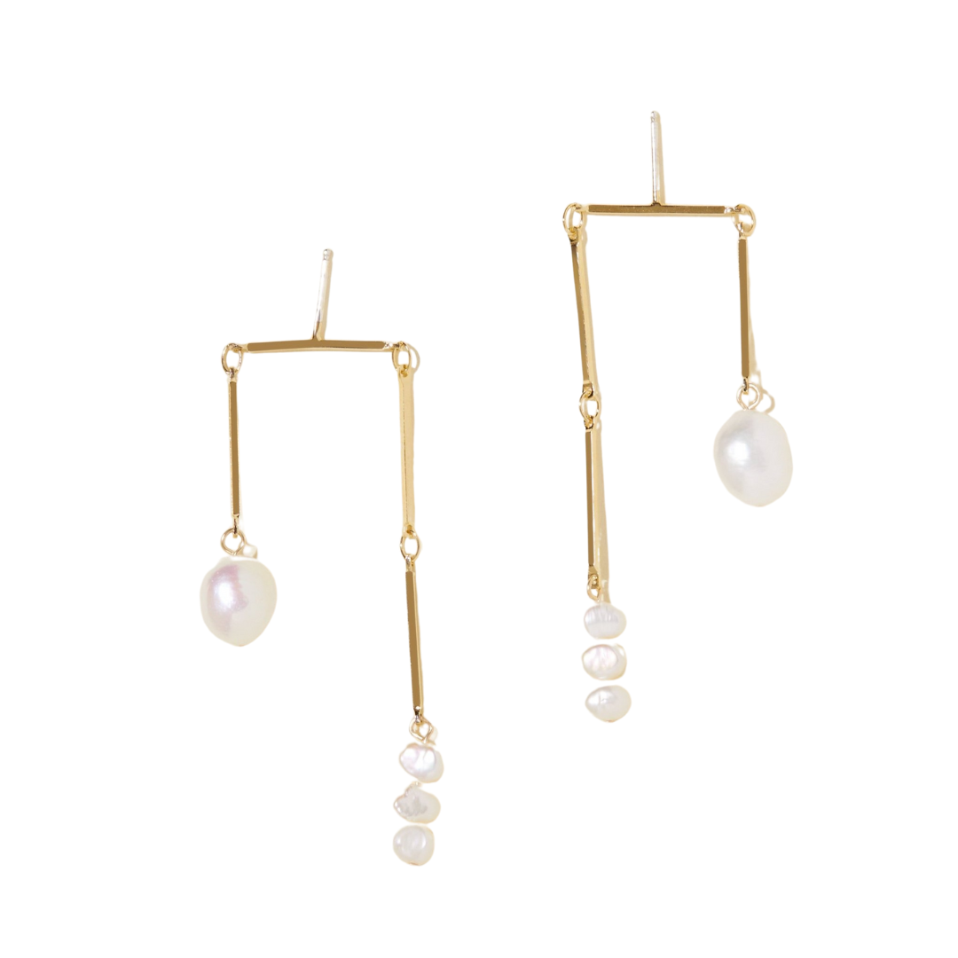 Toni Earrings - Pearl — Lindsay Lewis Trunk Show