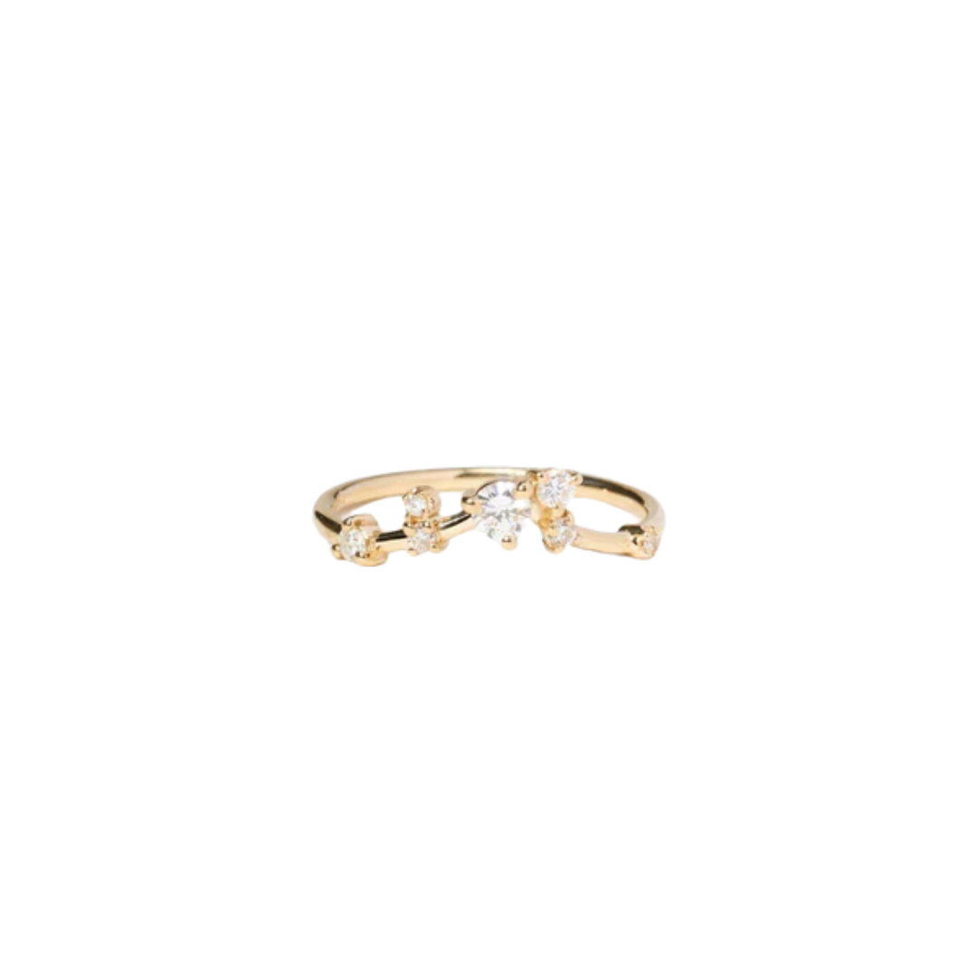 Diamond Organic Triangle Ring