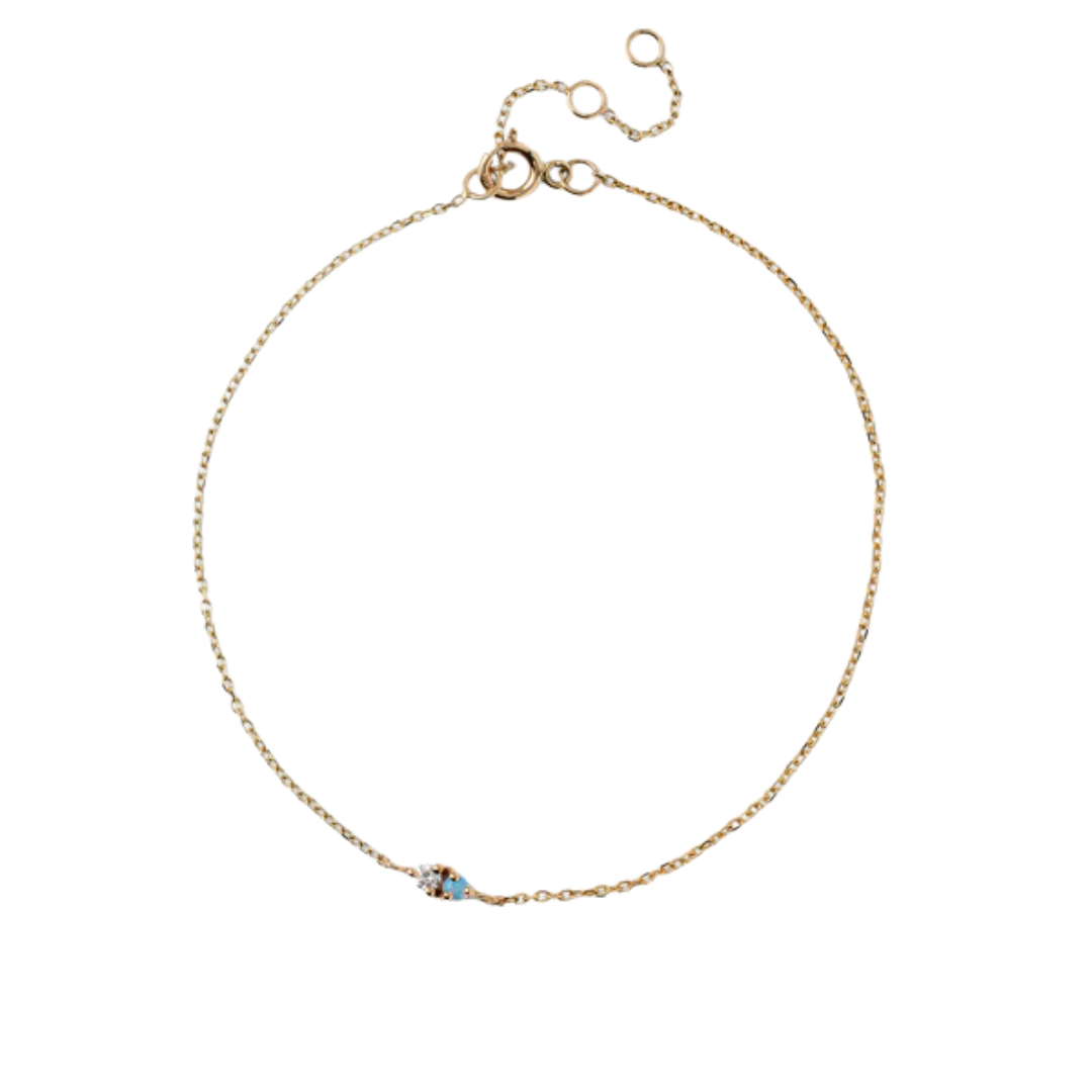 Opal and Diamond Two-Step Bracelet