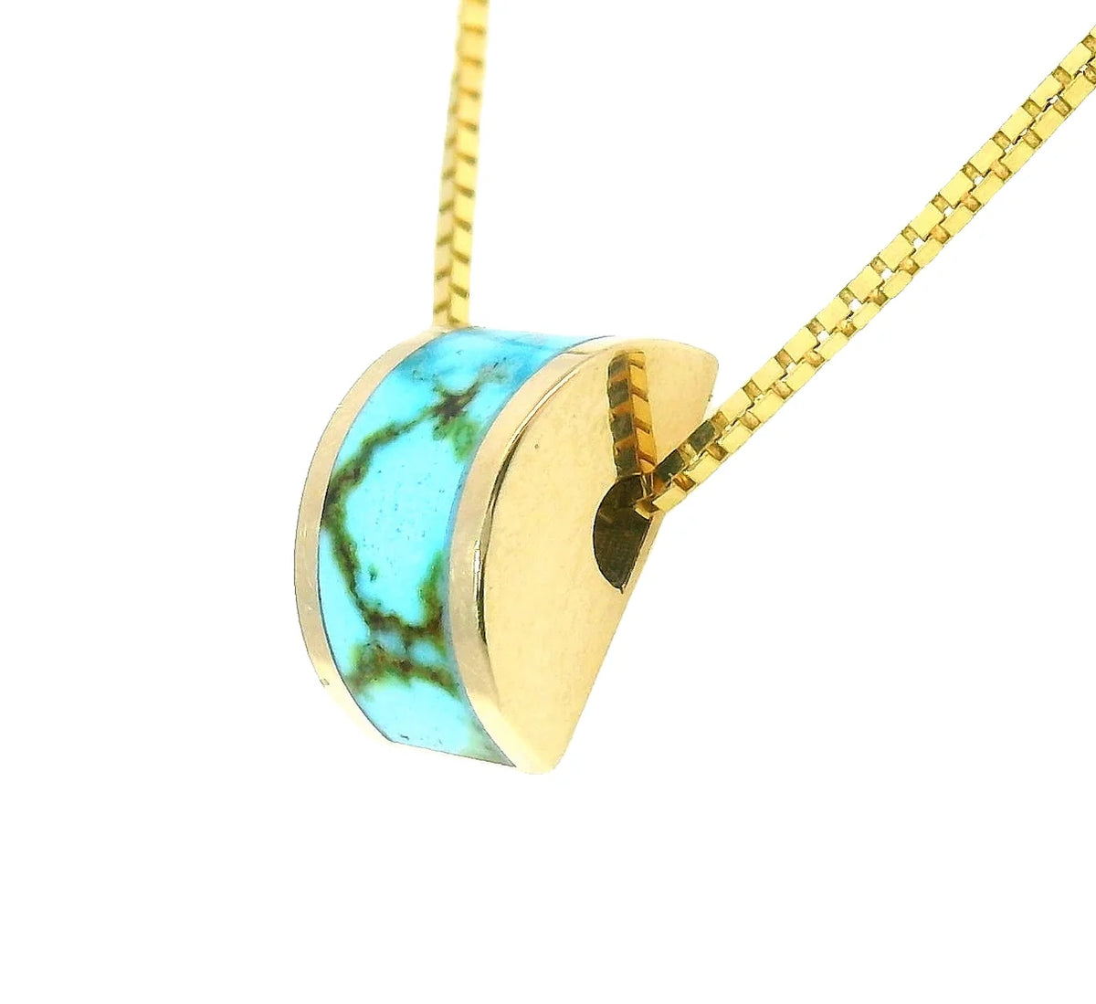 Luna Necklace - Polychrome Turquoise — Young in the Mountains Residency