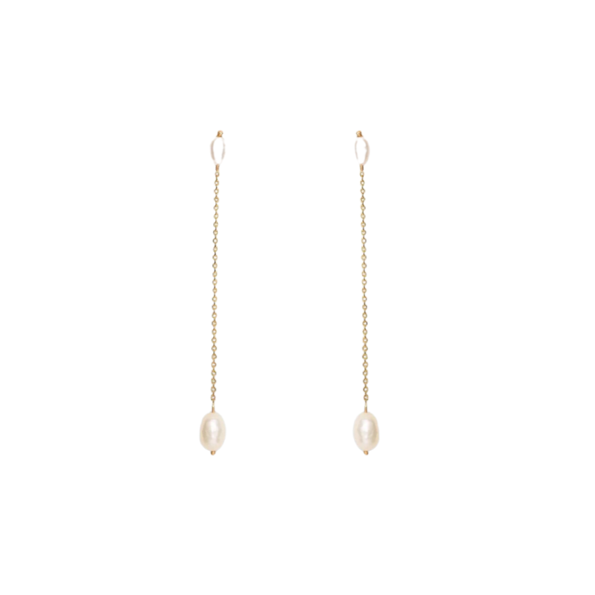 Long Pearl Shower Earrings