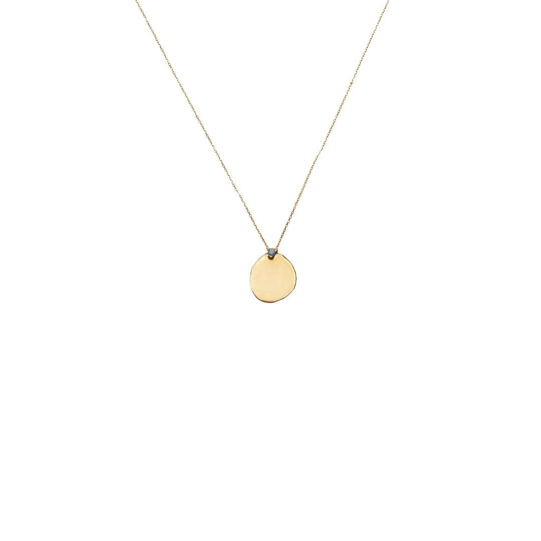 Opal Disc Necklace