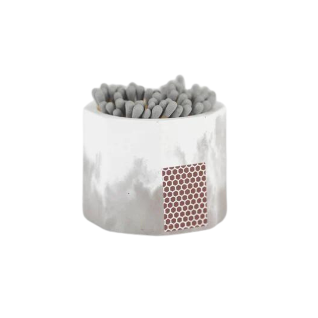 Grey and White Holder & Grey Matches