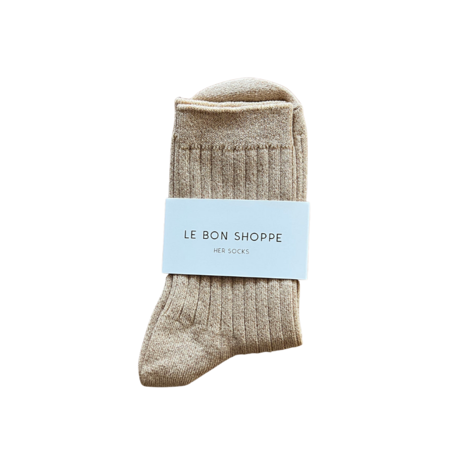 Le Bon Shoppe Her Socks - Champagne Glitter