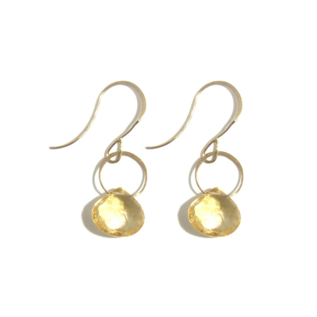 Citrine Single Drop Earrings